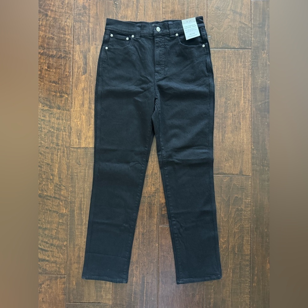 Madewell The Perfect Vintage Jean - Comfort Stretch Size 29 Black Frost - Picture 6 of 8